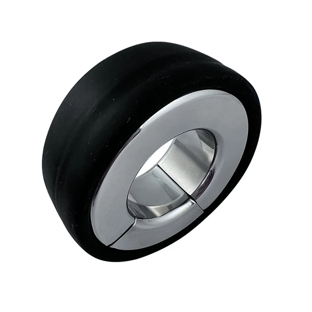 Stainless Steel Penis Weights Hanger Magnet Scrotum Pendant Bondage Stretch Bearing Time Delay Ring Adult Sex Toys