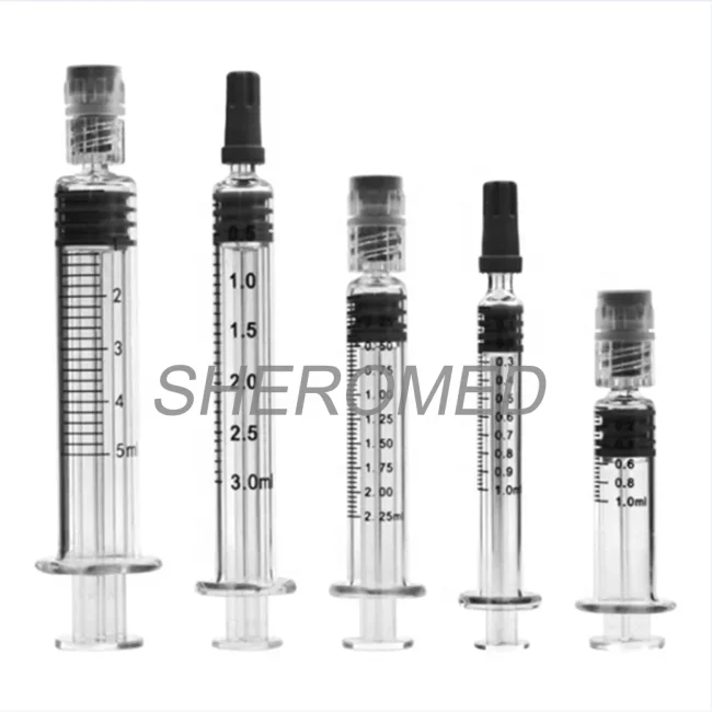 1ML Glass medical Disposable Syringe