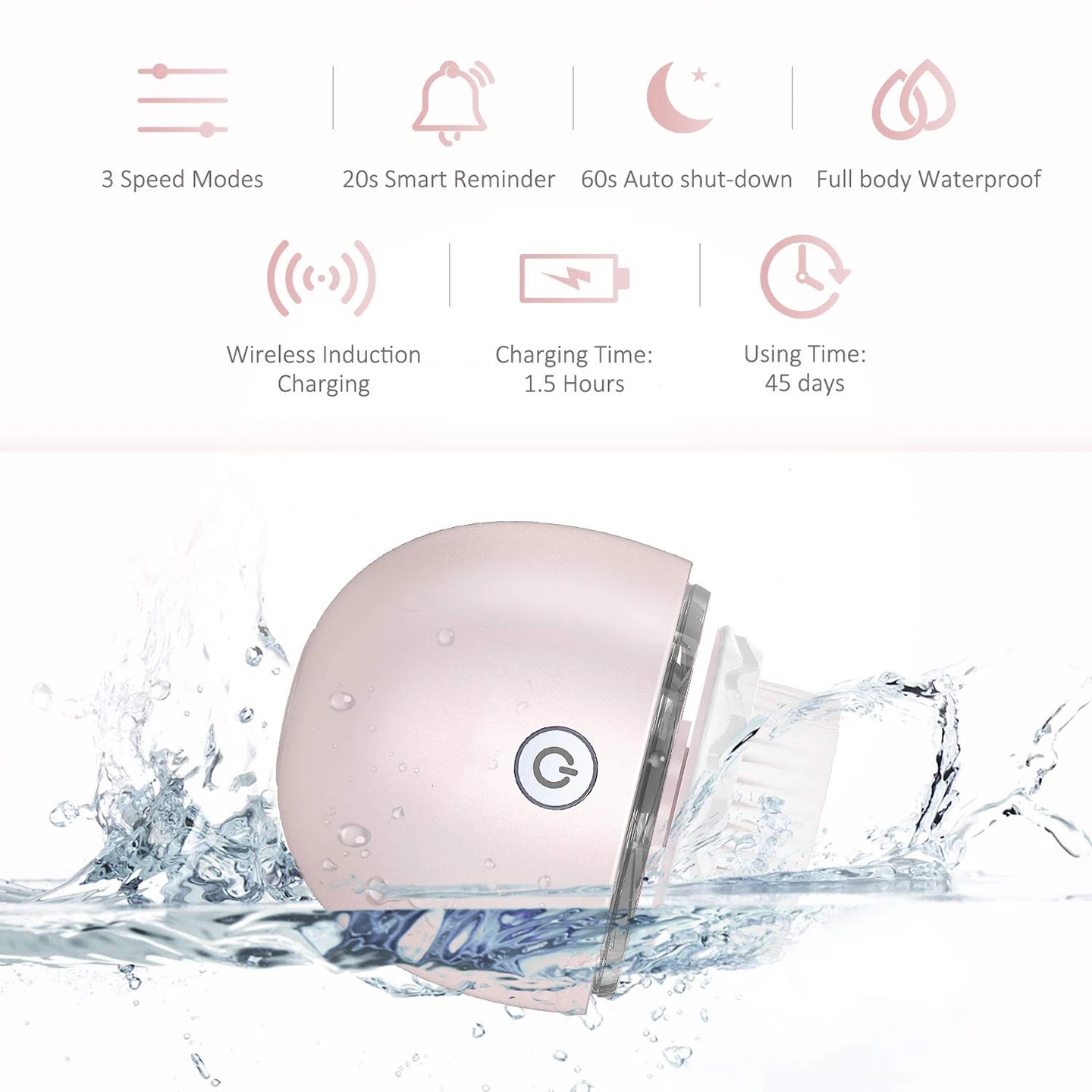 2022 New beauty product mini electric sonic silicone waterproof  vibrating facial cleansing brush