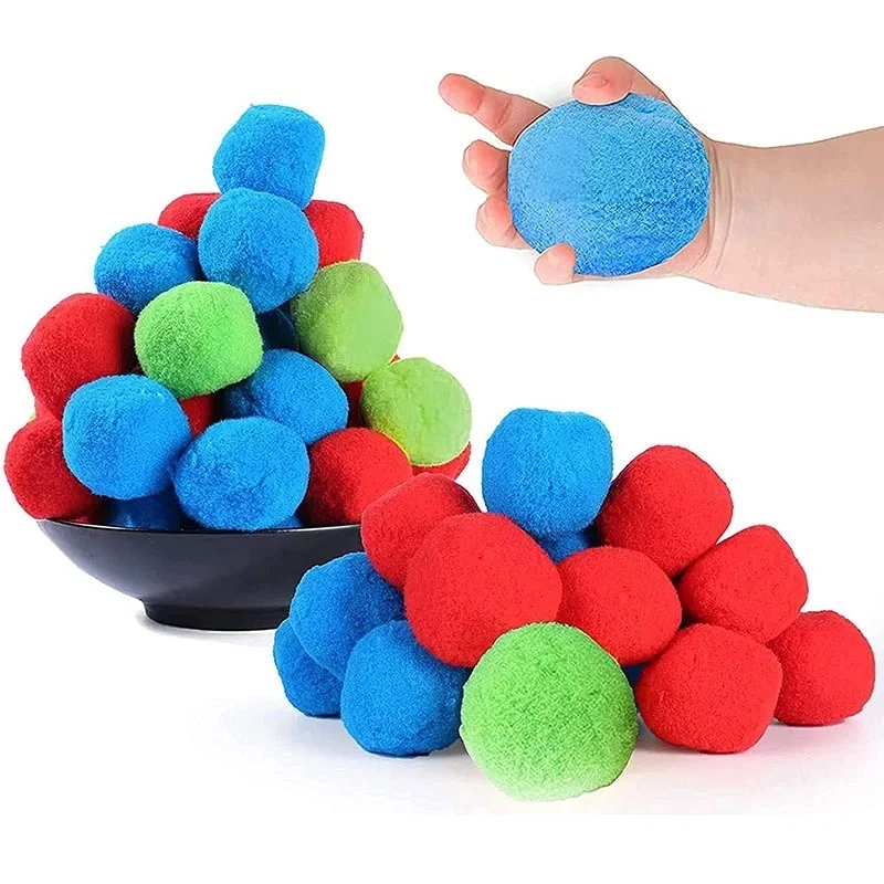 Juguetes Para Los Ninos Outdoor Summer Swimming Pool Colorful Cotton Splash Reusable Water Balloons