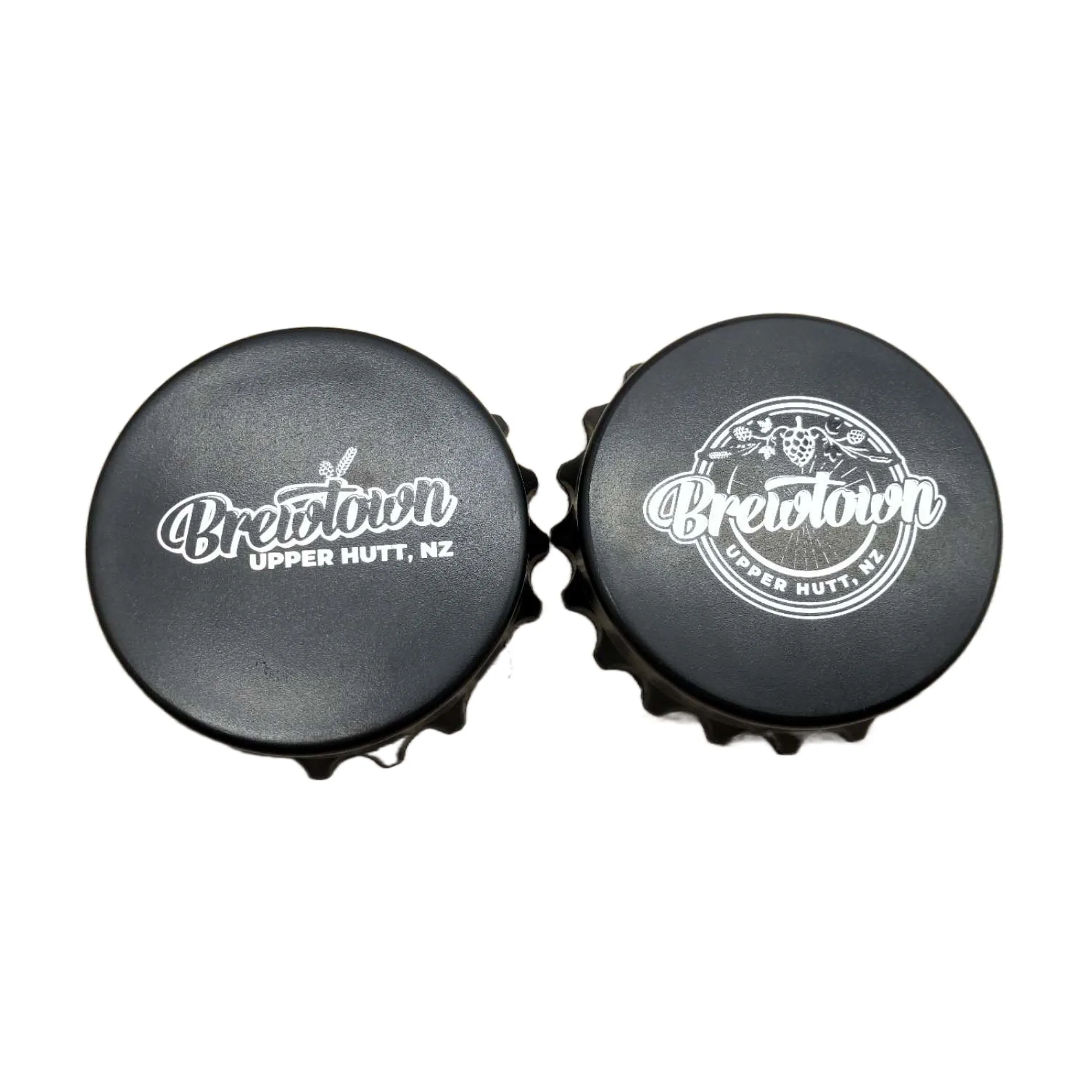 hard plastic ABS low MOQ custom prints magnetic round beer bottle opener and water bottle twist opener