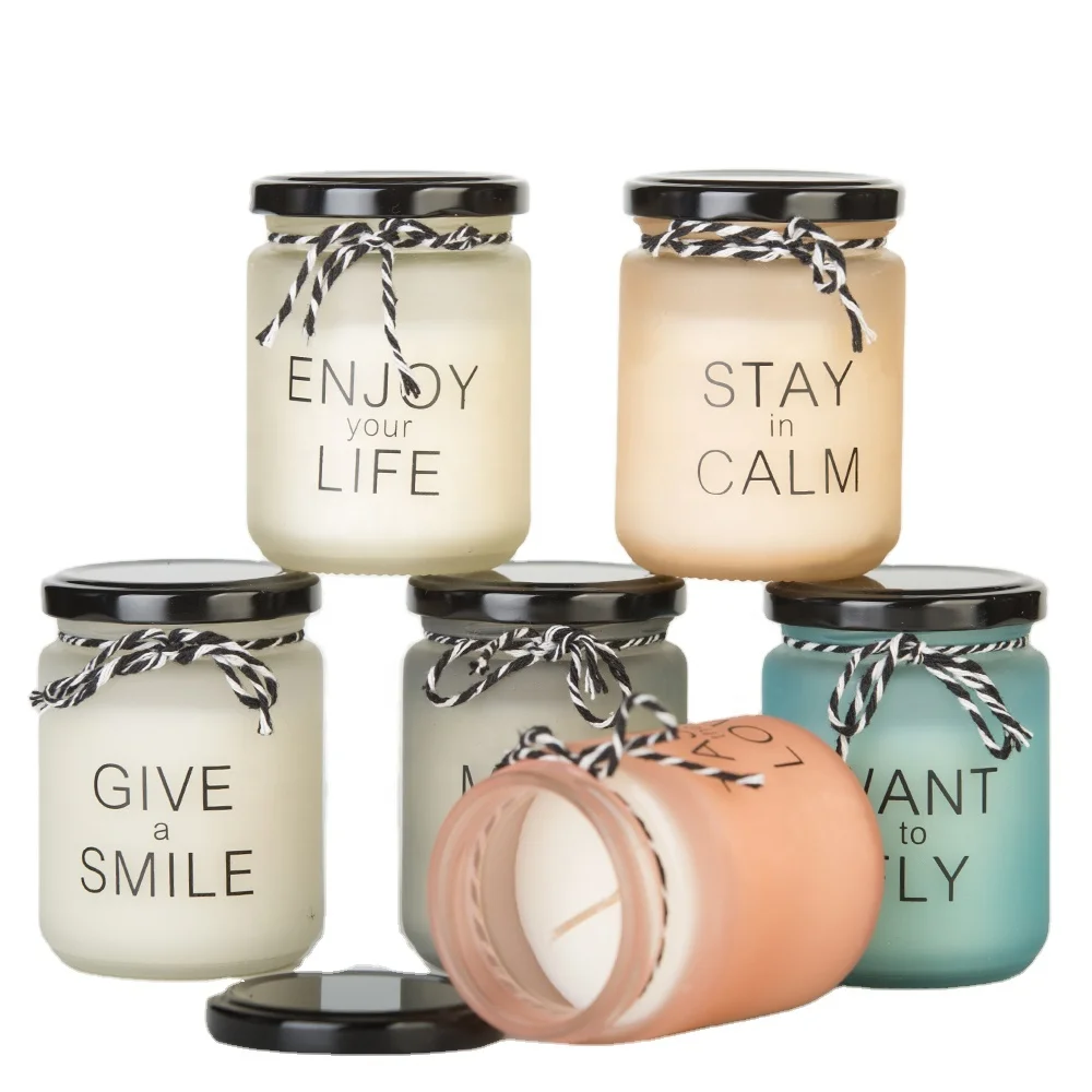 
Candle aromatic Shindy Home Luxury Aromatherapy Infused Nature Crystal Mason Floating Candles Scented Glass Jar Candle lid 