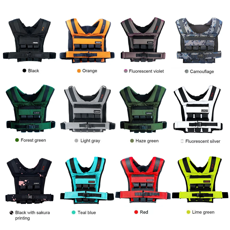 ZJFIT Heria fitness tactical training weighted vest adjustable weight vest Suitable for all kinds of weight-bearing sports