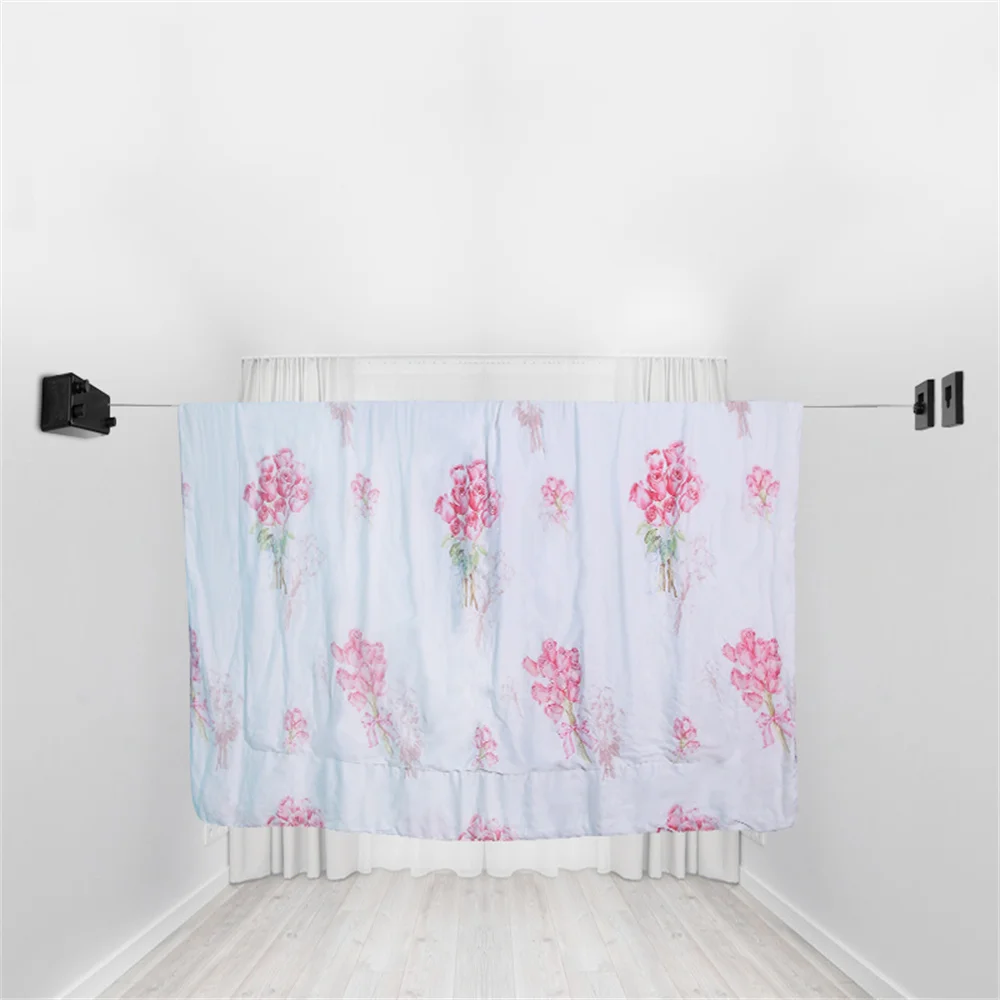 Бельевая веревка с выдвижным отверстием, невидимая веревка для белья, для дома, балкона, из нержавеющей стали