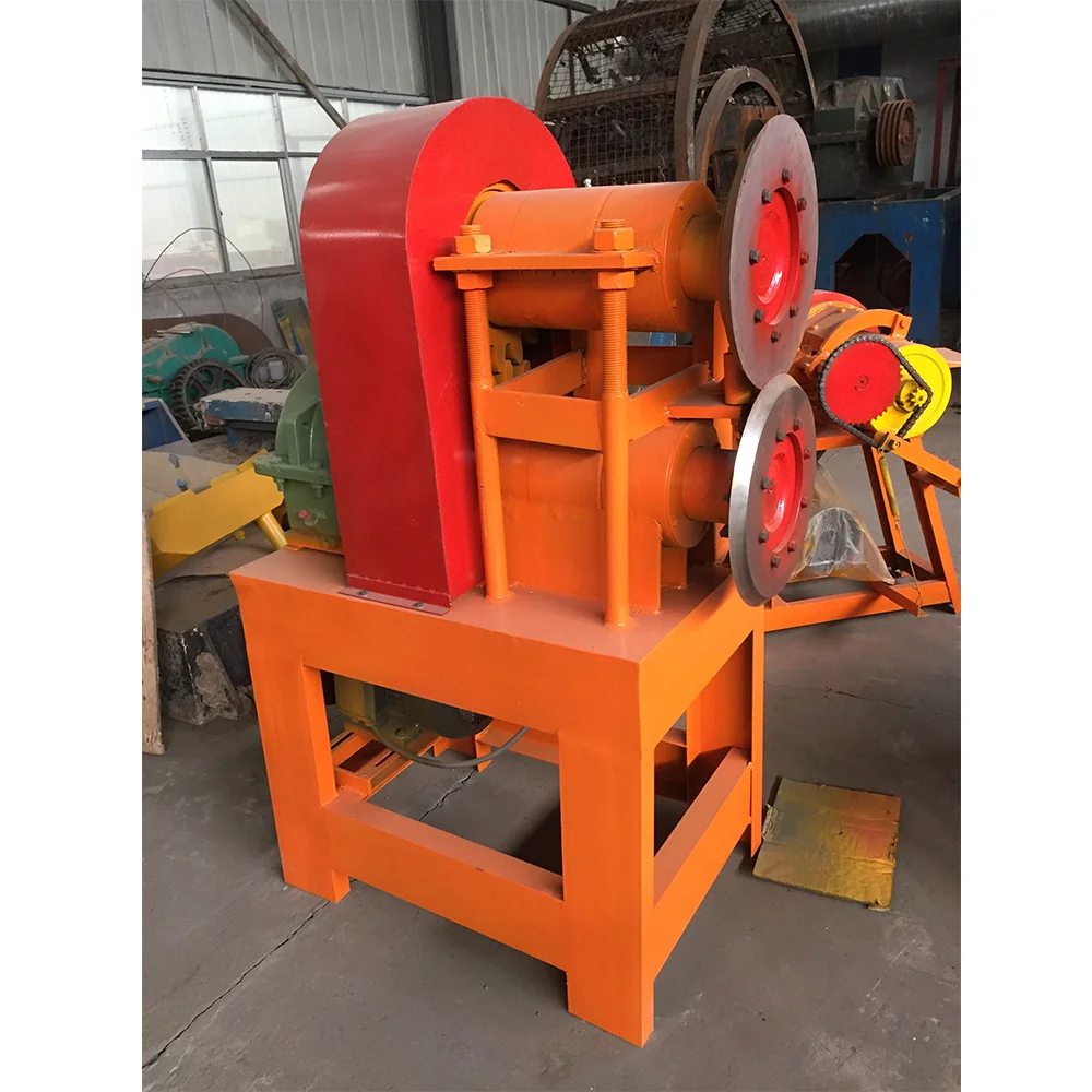 Waste tire steel wire magnetic separator tire cutting machine / tyre disintegrator