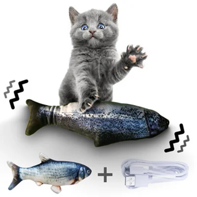  Электронная игрушка для кошек с USB-зарядкой имитация рыбы игрушки собак и жевательные принадлежности
