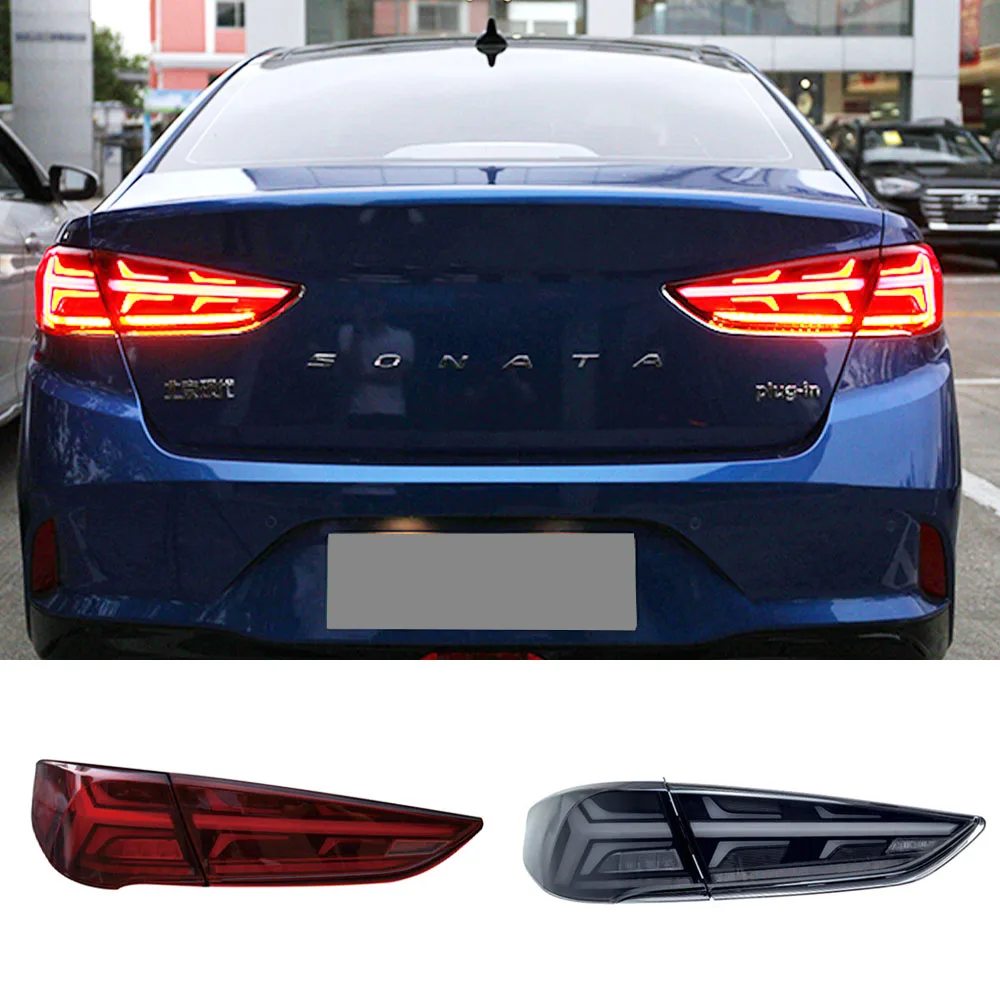 LED Tail Lamp+Turn Signal+Brake+Reverse LED Light Car Styling For Hyundai Sonata 9 Tail Lights 2018 2019