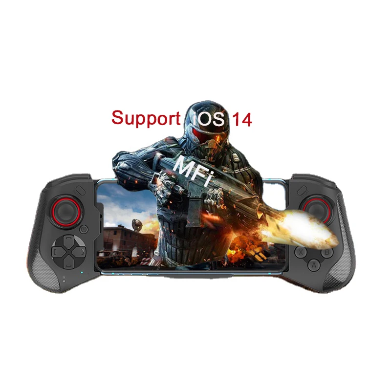 
Ios 14 Mfi Bule Tooth Pubg Uc Joystick Triggers Mobile Game Controller Wireless Gamepad For Fortnit Minecraft Call Of Duty 