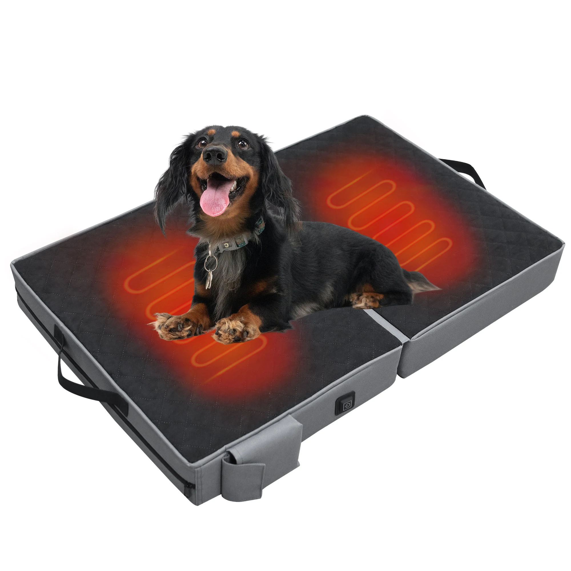 GeerDuo Pet Multi-color Customization Foldable Portable Winter Warm Indoor Outdoor Heated Pad Cushion With Handle