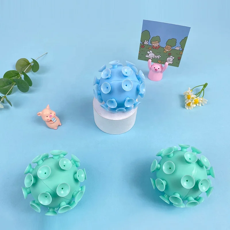 Wellfine New Design Stress Relief Silicone Suction Cup Fidget Toys for Kids Adults Custom Sensory