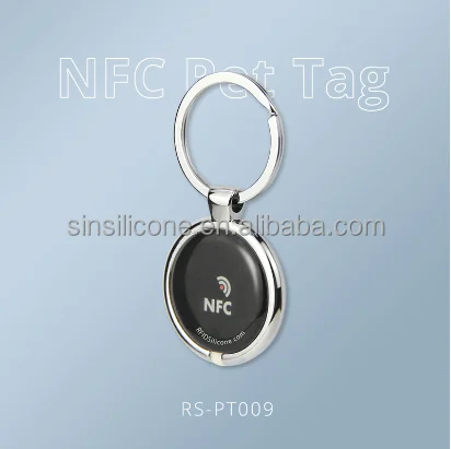 NFC & QR Code Smart Pet ID Tag Personalized Dog Cat Tag, Online Pet Profile, Pet Location Alert Email, Digital Pet Tag, Quiet Pe