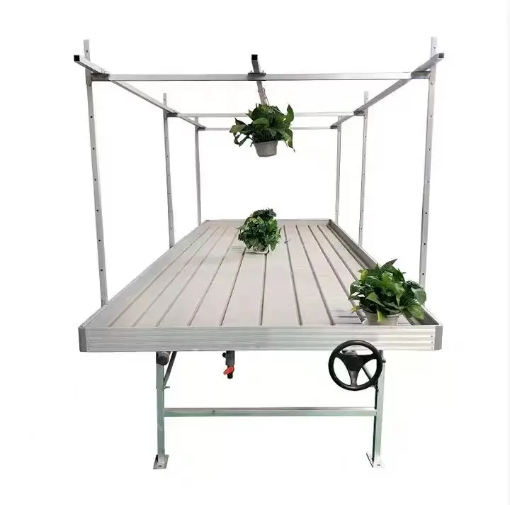 Movable ebb and flow/flood hydroponic system Seeding nursery bed