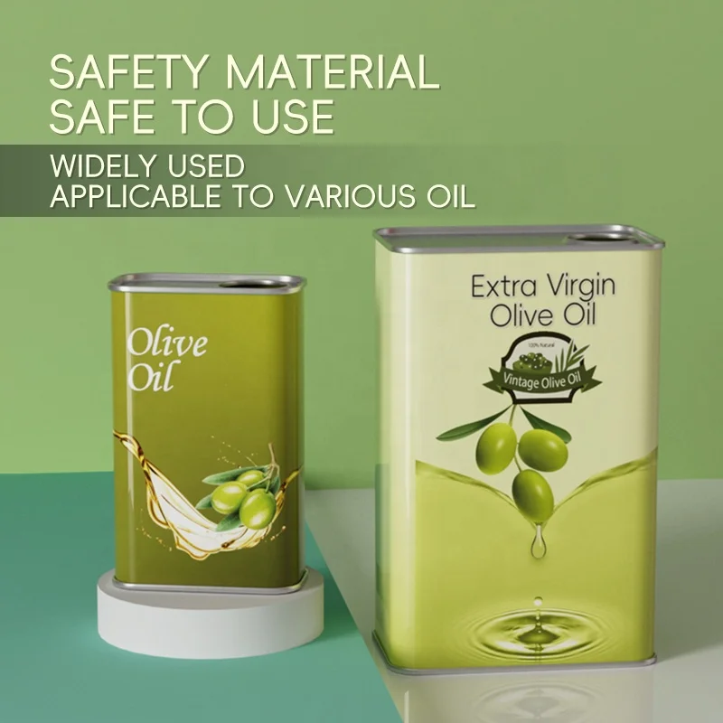 500 ml Empty Edible Oil Tinplate Container Food Cooking Olive Oil Food Grade Metal Tin Empty Cans