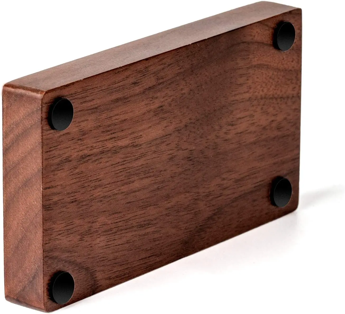 MaxGear Wood Walnut Business Card Display Holders Professional Card Holder Stand Desk Cards holder  for Desk Home and Office