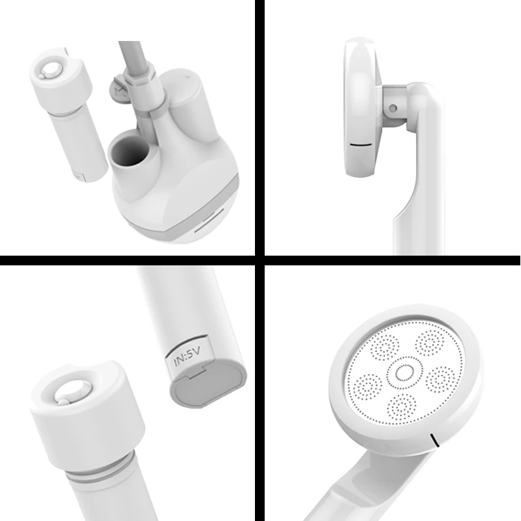 Outdoor Portable Shower Hiking Camping Shower Pump Rechargeable Handheld Electric Dog Cleaning Pet Shower Sprayer Attachment