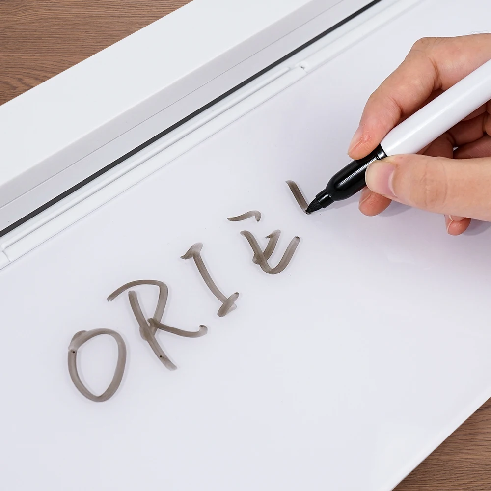 Dry Erase Desktop Storage Whiteboard Pad Office, Home, School Reusable Glass White Smooth Frameless Whiteboard with Calculator