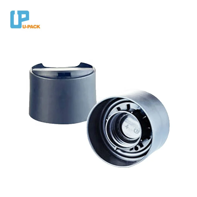 Recyclable 24/410 Plastic Round Cap Double Wall Disc Top Caps For Personal Skin care packaging