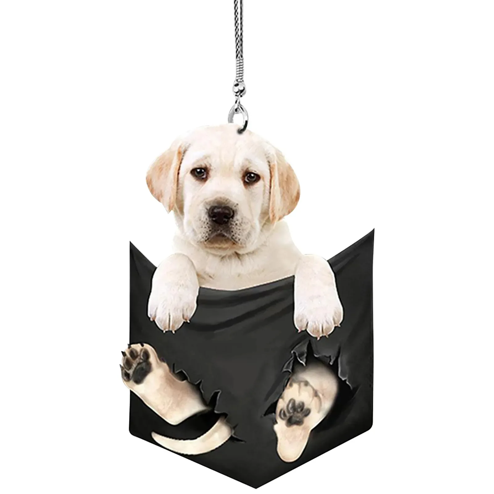 Dog Car Hanging Ornament Car Mirror Hanging Accessories Cute Dog Rear View Mirror Accessories Funny Auto Accessories