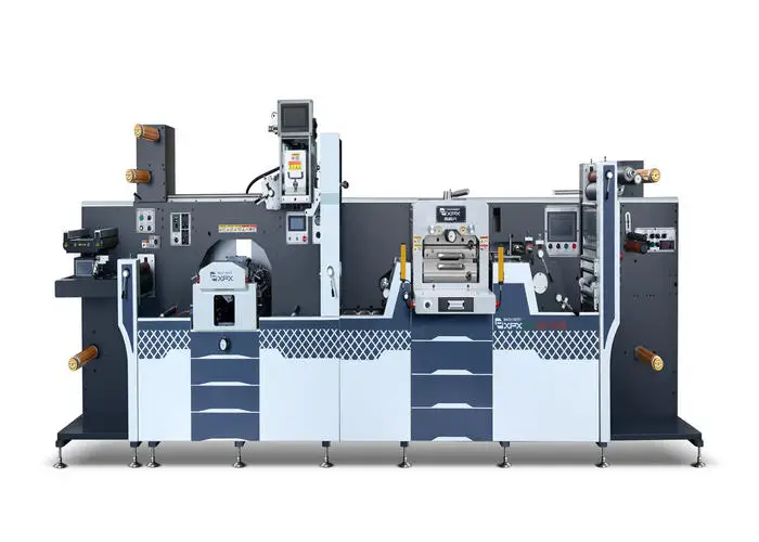 XPX MDC-360-plus flexo station hot foil stamping flatbed die cut machine  for sticker label making