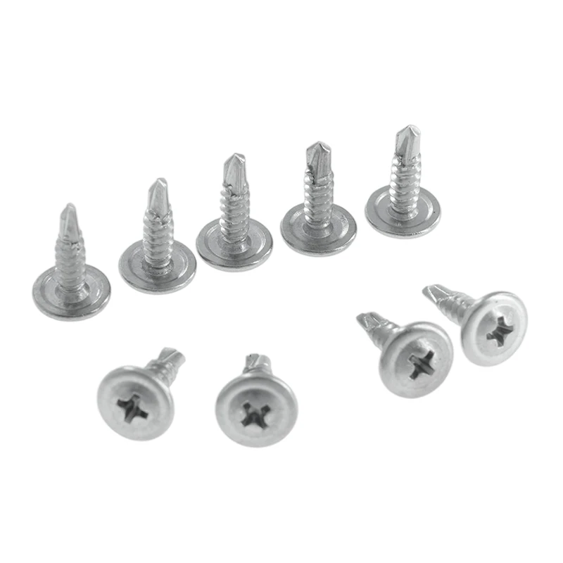 SS410 stainless steel ST2.9-ST6.3 cross recessed truss wafer head self drilling screw