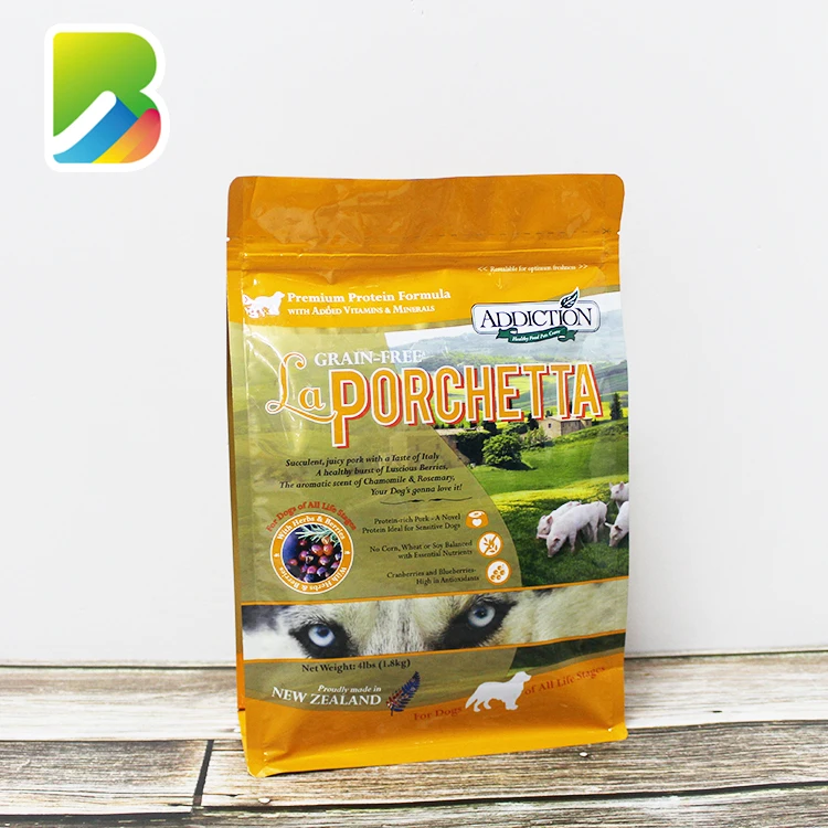 Animal Feed Kangaroo Fishing Lure Deer Corn Pet Food Poultry Exit Mylar Pouch Dog Composite Zip Lock Packaging Bag