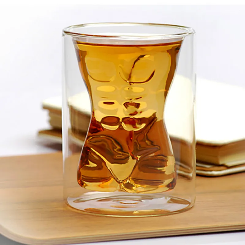 80ml Unique Hand Blown Crystal Glass Rhino Horn Shot Glass for Liquor Vodka Tequila Whiskey
