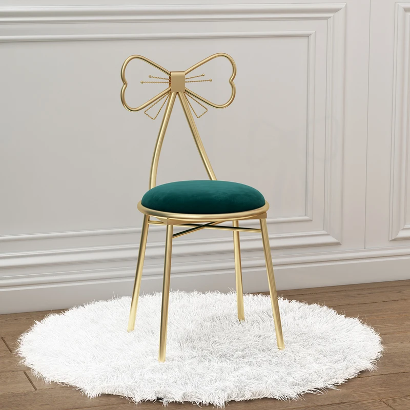 
2020 Modern bedroom furniture dresser chair, simple metal makeup chair 