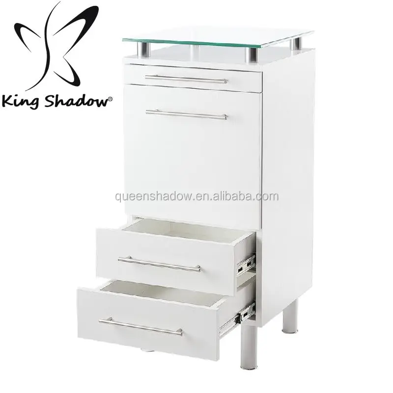 Beauty salon wooden trolley salon cart hair tools cabinet black hair metal salon trolley