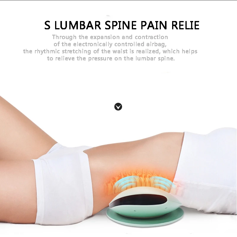 Electric Percussion Pain Relief Lumbar Heat Traction Back Pain Massager Lumbar Massage Back Stretcher