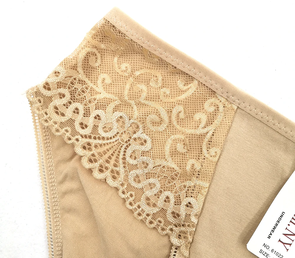 
Professional supplier underwear mix color stock women briefs cotton crotch soft panties 