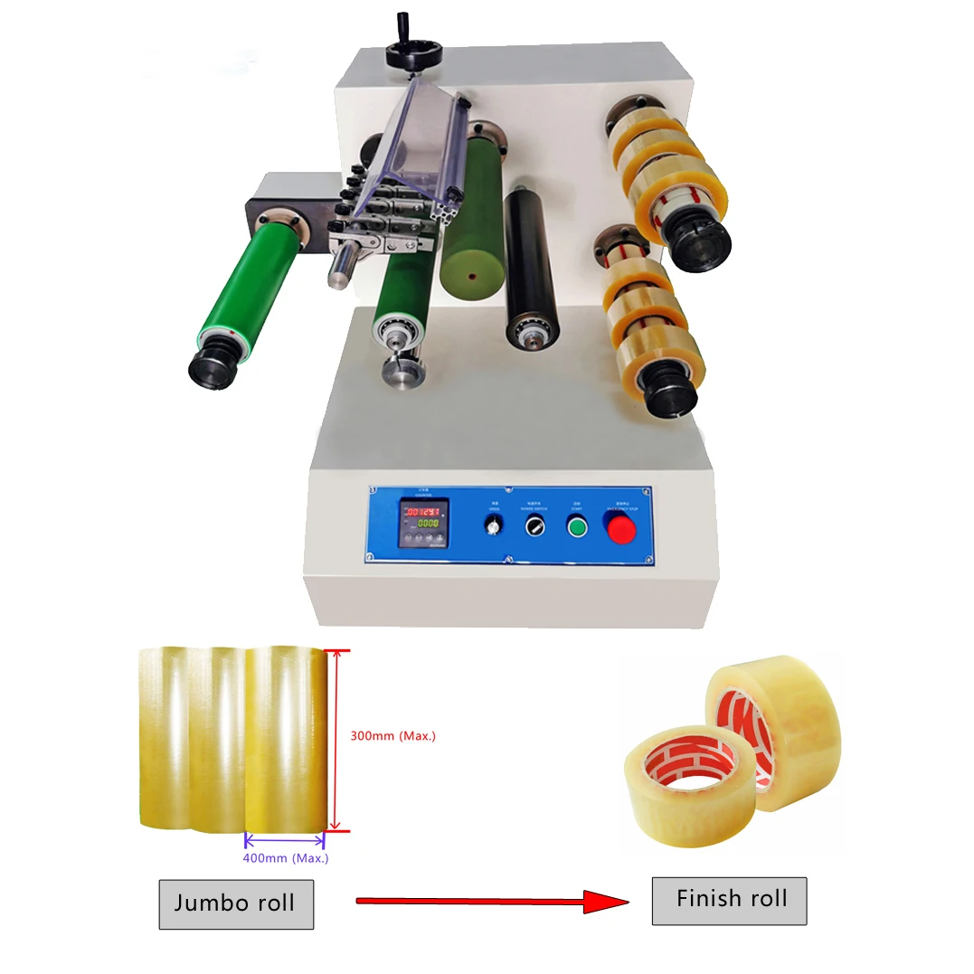 Automatic Carton Sealer tape cutter and rewinder machine for small business