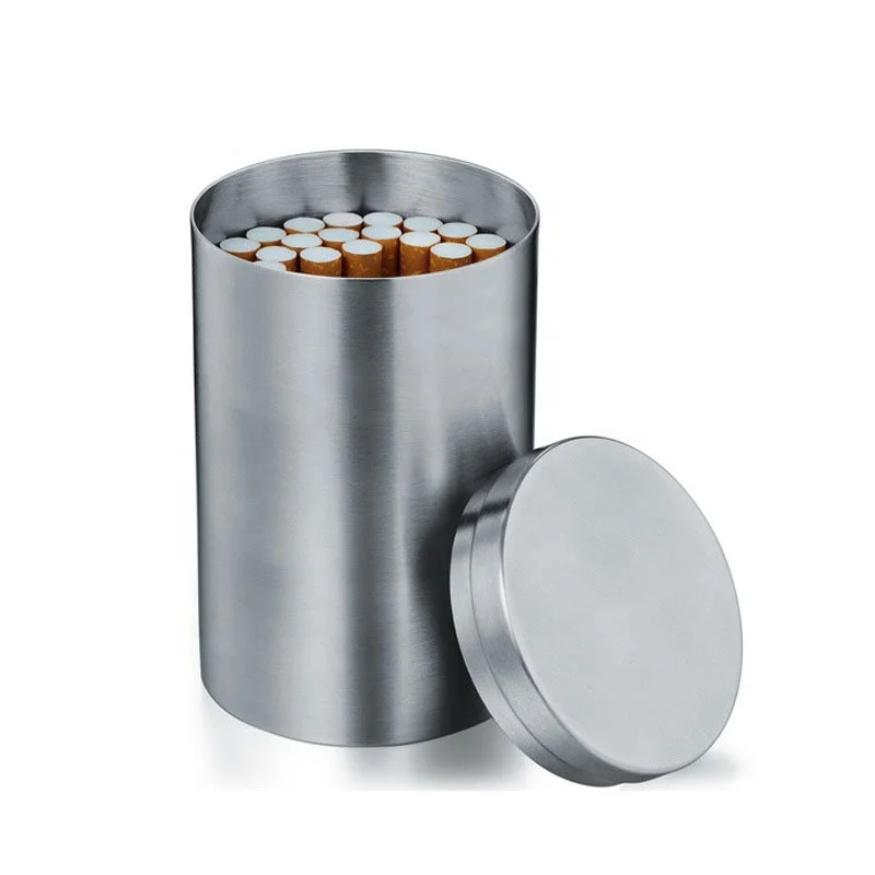 
Custom Stainless Steel Sealed Cans Portable Travel cigarette container Outdoor Smell Proof Airtight herb holder stash jar 