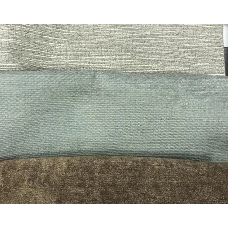 Fabric Stock Lot: 150cm Cheap Poly Solid Woven Chenille Sofa Fabric For Wholesale