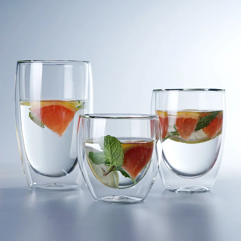250ml Borosilicate glass cup Double Wall Glasses Tea Glass Cup Coffee Cup