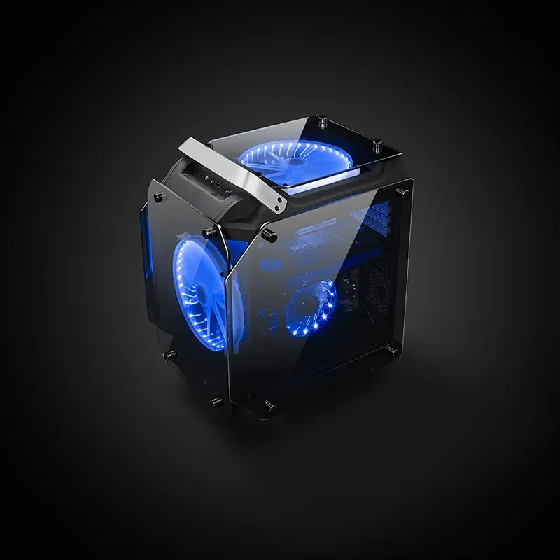 Herder Manufacturers Pc Case 4 Side Panel Tempered Glass Micro ATX Computer Case Glass Computer Case