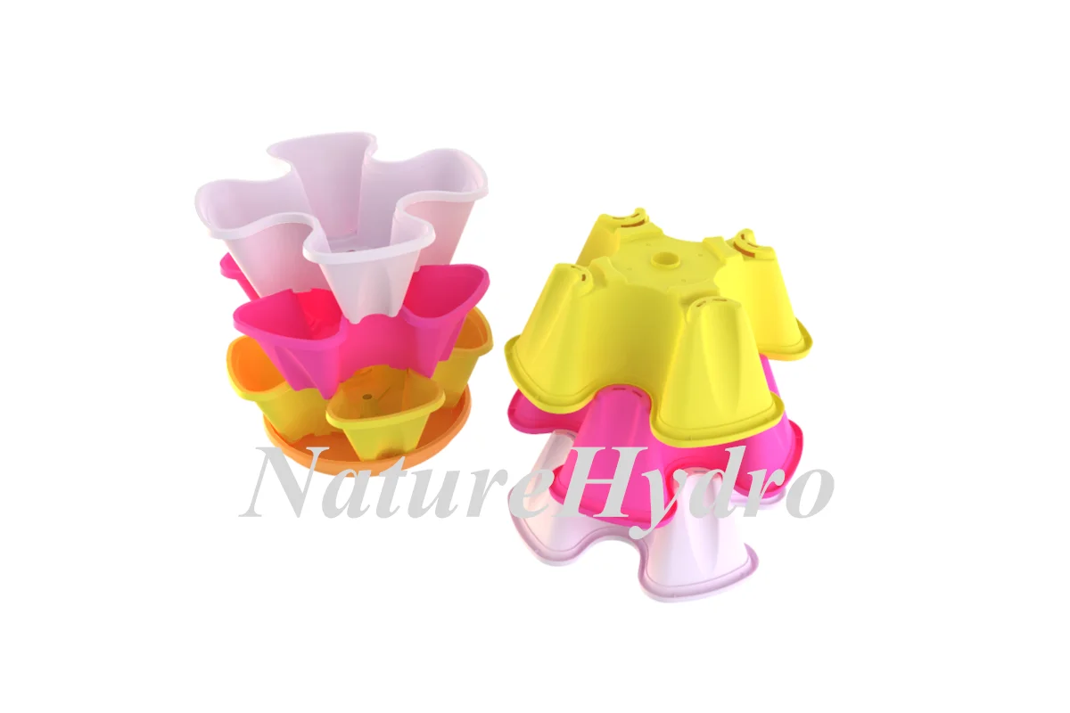 Vertical Hanging Stacked Planter Plastic Flower Pots For Sale