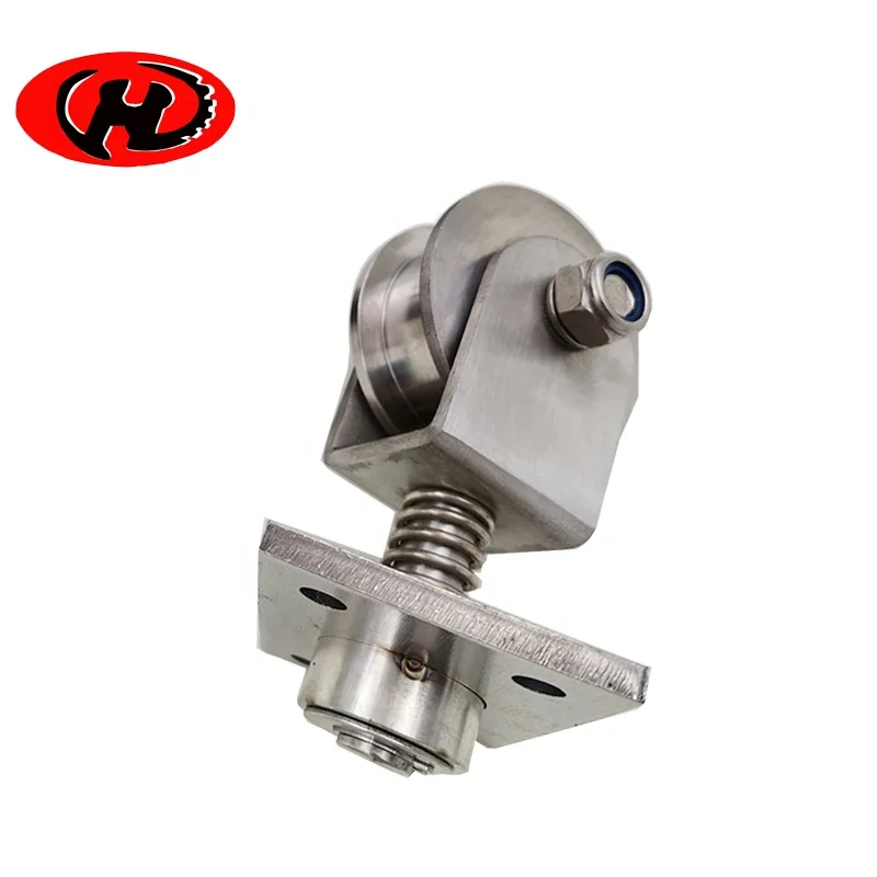 360 rotation stainless steel gate track roller wheel  201 304 stainless steel  roller with top mounted plate