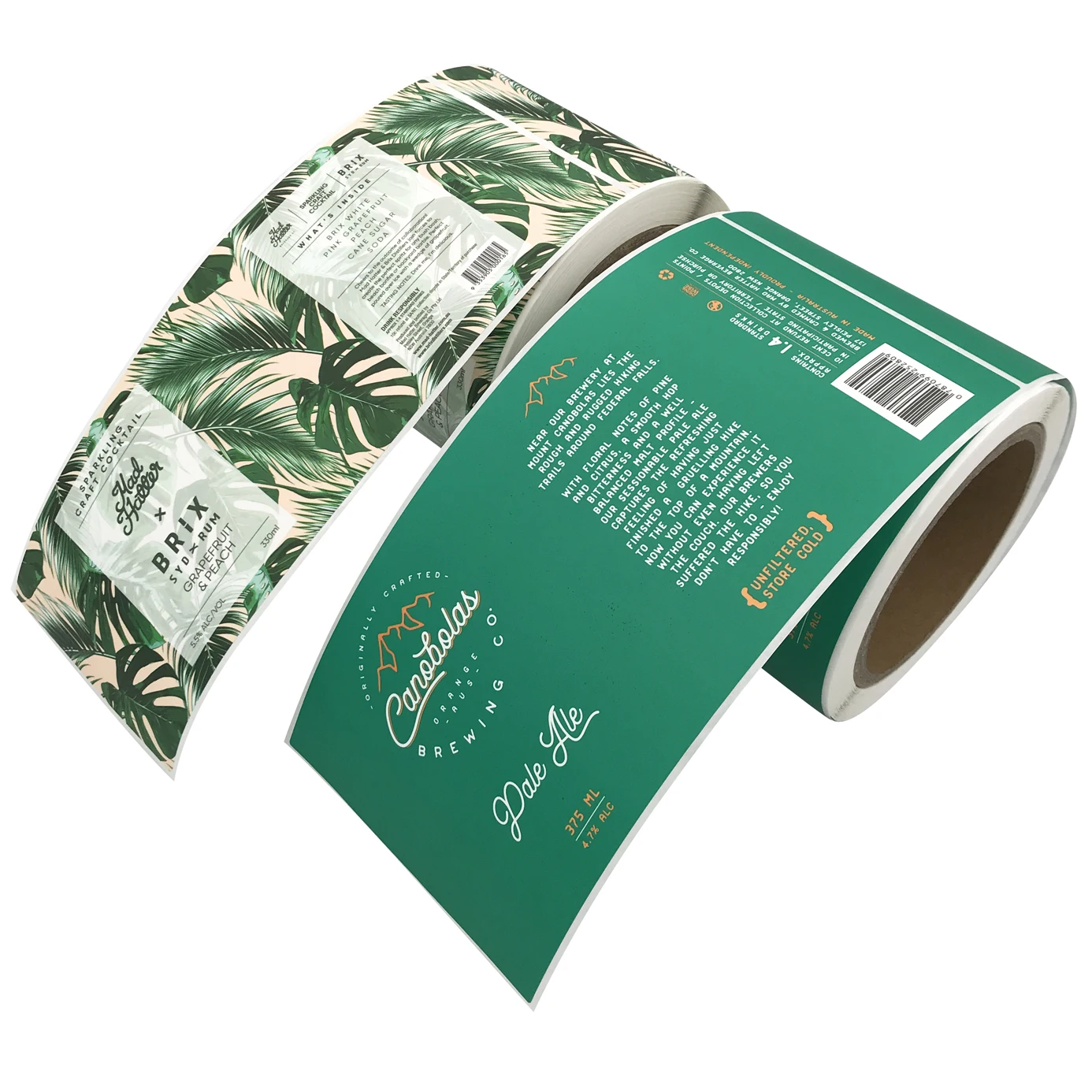 Waterproof beer glass bottle label  wine packaging label  bottle plastic sticker labels