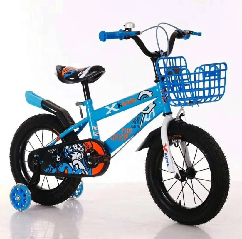 
2020 new models durable bluc color 16inch 20inch children bicycle christmas gift four-wheel bicycles 