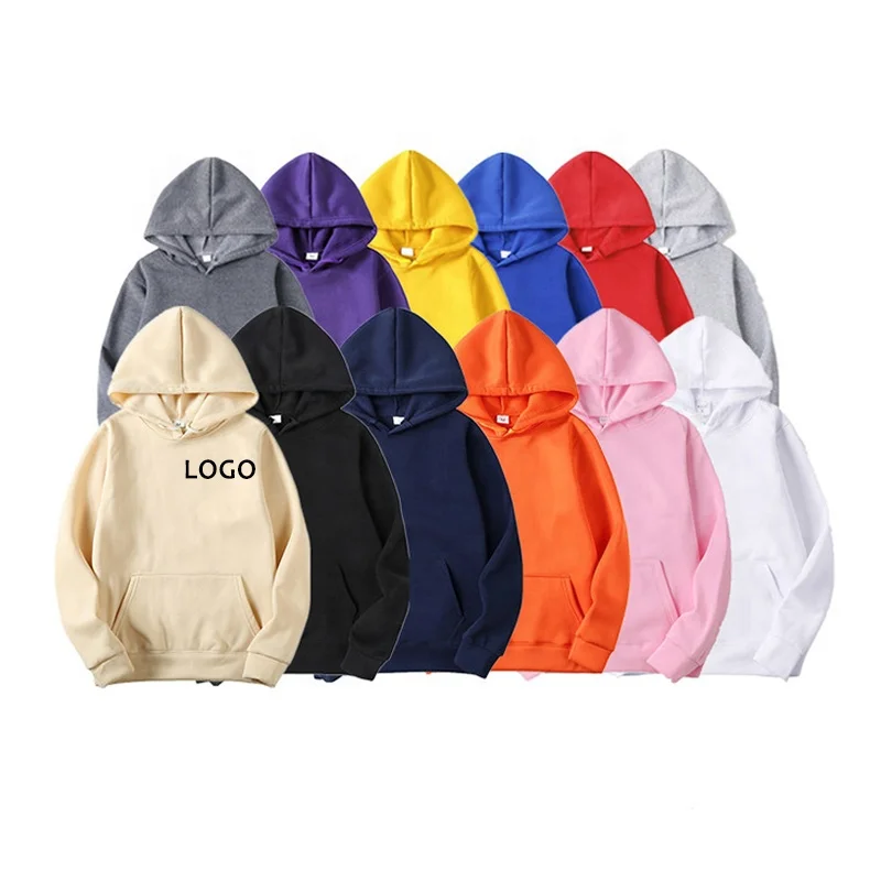 
custom unisex embroidery Cotton Polyester pullover hoodie printing sweatshirt fleece hoodies 