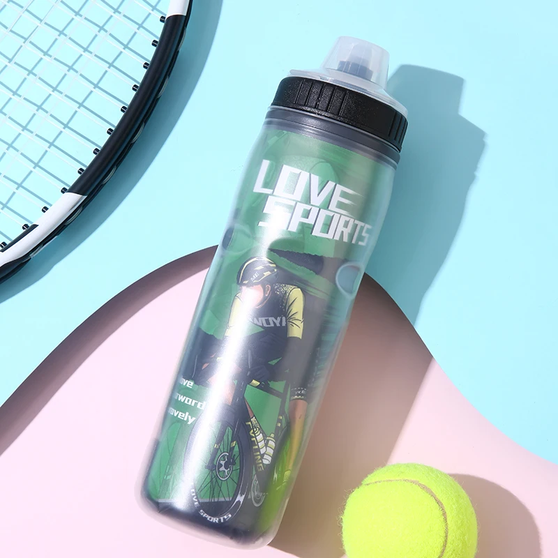 2024 Personalized Plastic Frosted Tritan Bpa Free 600 ml Sport Kid Gym Motivational Water Bottle