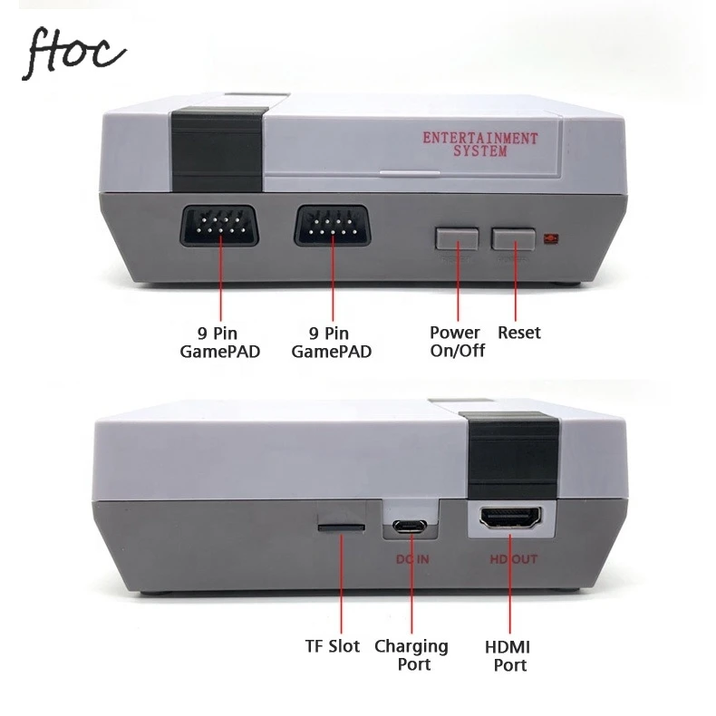 Mini Classic N E S TV Game Console Support TF Card 8 Bit Retro Video Game Console Built-In 621 Games HD Handheld Gaming Player