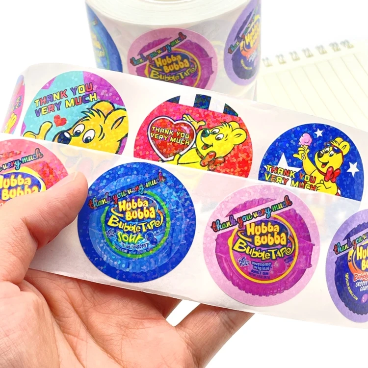 Washi Tape Set Roll Label Sticker Sheets Vinyl Hologram Printing Paper Die Cut Label Stickers Custom Washi Tape Set