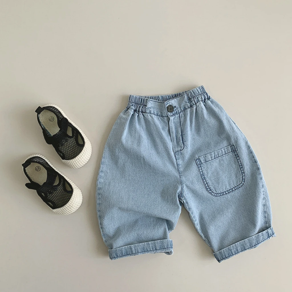 Spring and Autumn Korean Children New Casual Jeans
