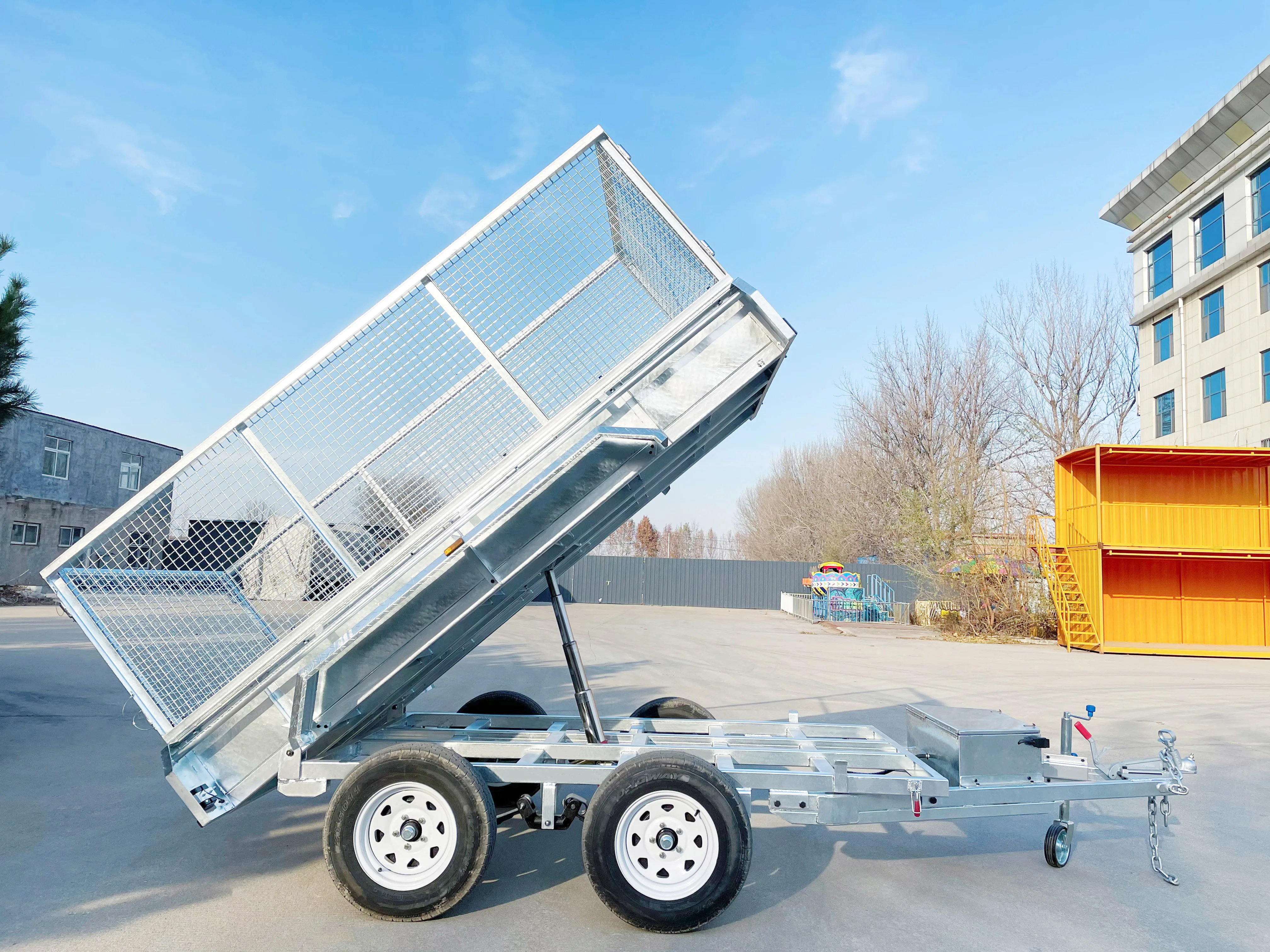 China Supply Cage Trailer Box Trailer 10X5 Tandem Axle Trailer