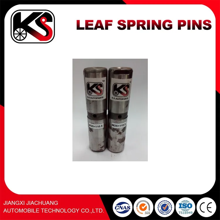 truck leaf spring pin with square and round wedge