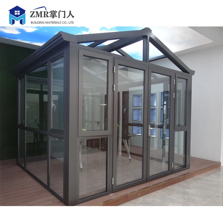 Китайская вилла открытая веранда всезонное добавление расширенный стеклянный алюминиевый сад зимний для рынка США