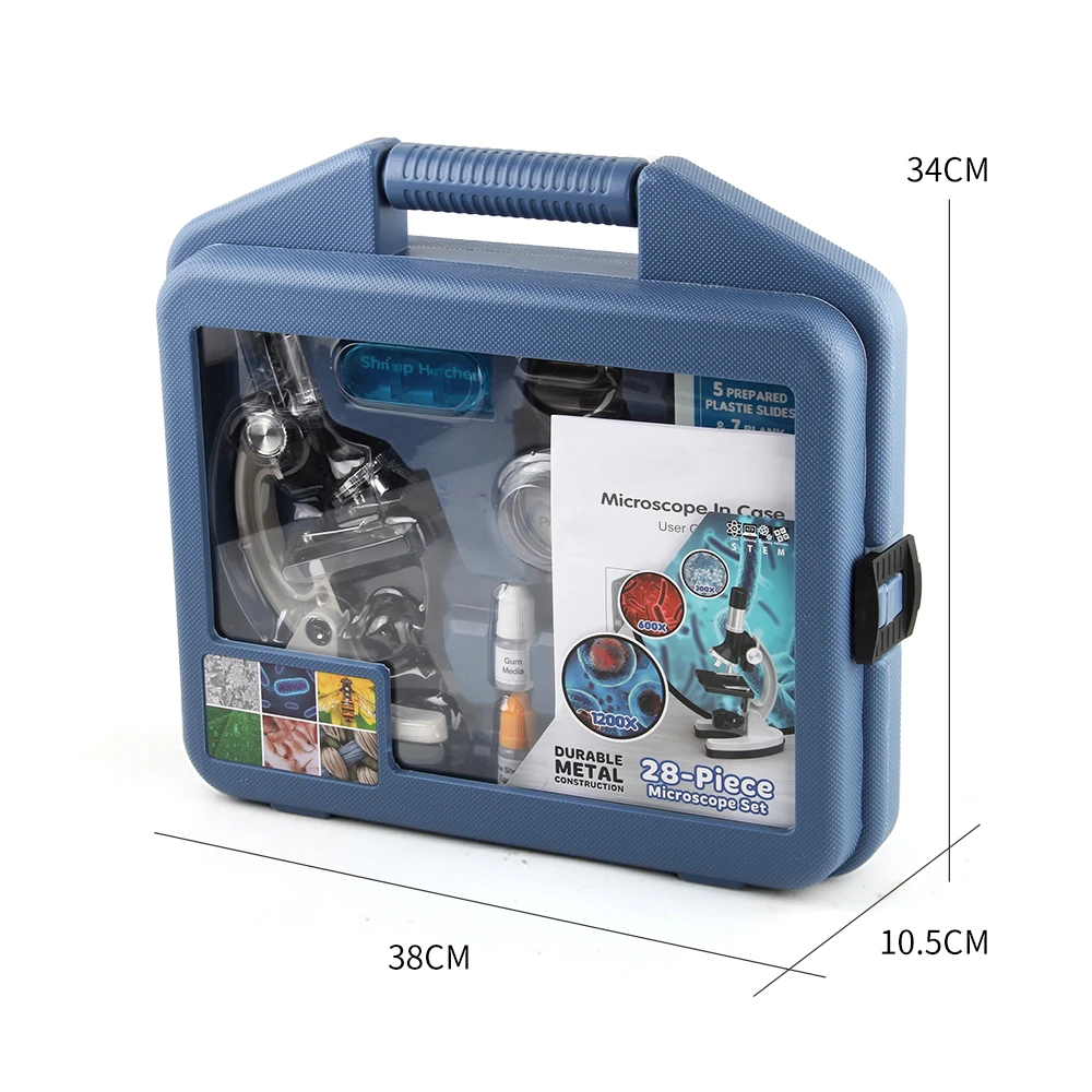 Premium Educational Toys Microscope for Kids High Quality Microscope Toy Set High Simulation Microscope Tool Kit