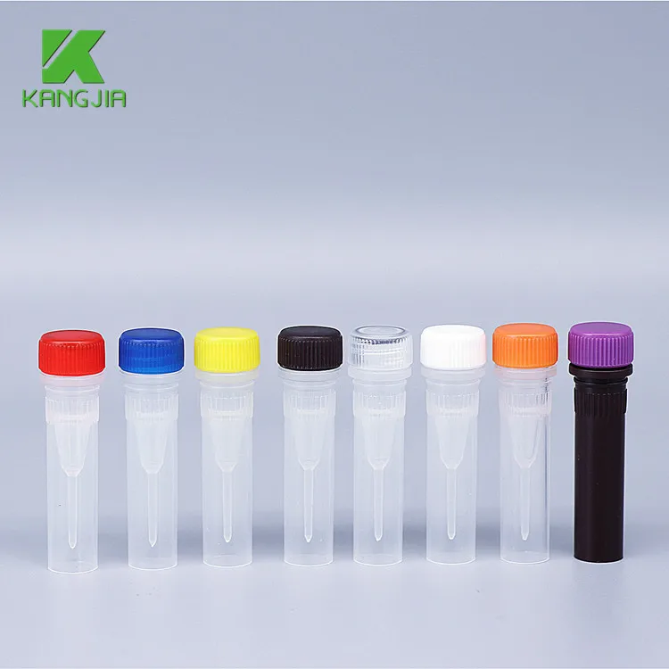 0.5ml 1.5ml 1.8ml 2ml 5ml 7ml 10ml 12ml 15ml 50ml sterilized cryogenic tube PP plastic cryo vial manufacturer