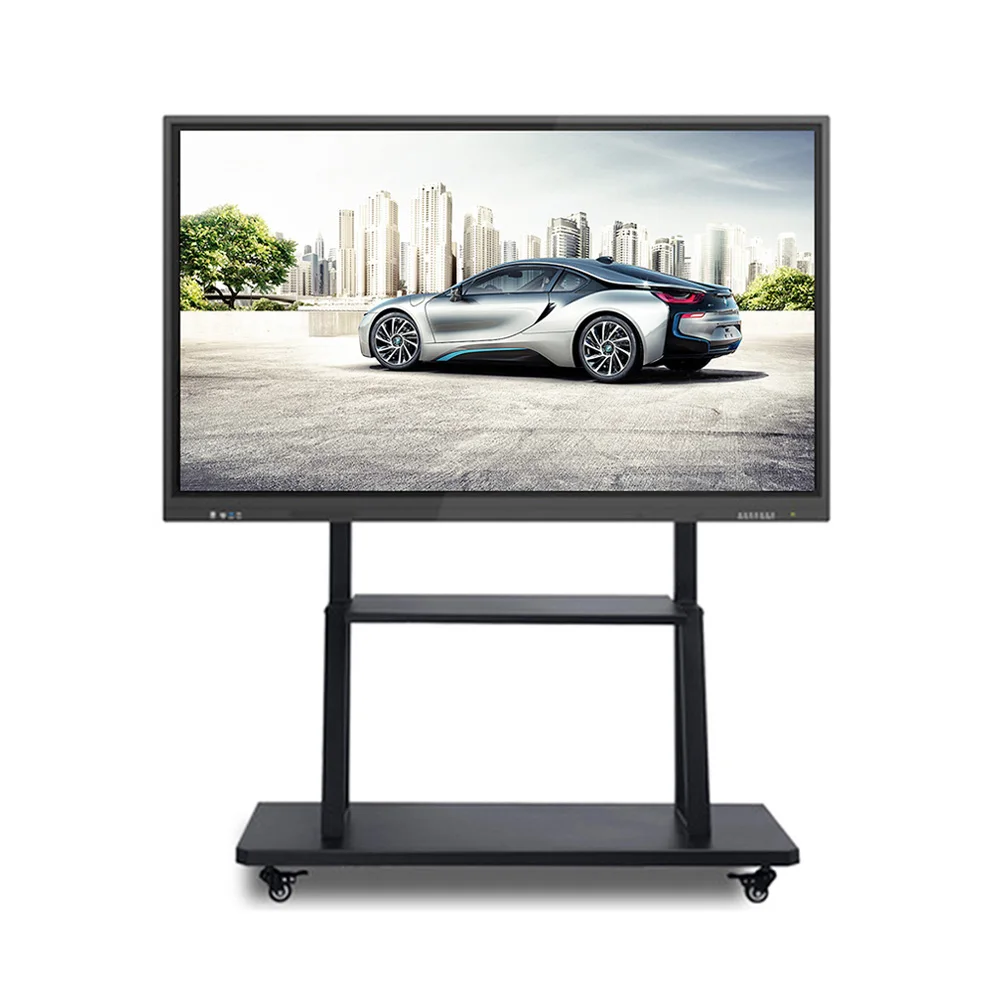 Office Whiteboard conference all in one machine Android Os 4K 16G RAM 55 inch floor standing Smart Interactive Whiteboard Screen